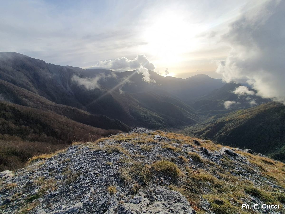 Tramonto autunnale da Cozzo dell'Orso